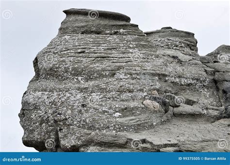 The Romanian Sphinx, Geological Phenomenon Formed through Erosion Stock Image - Image of stone ...