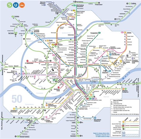 Frankfurt tram and metro map - Ontheworldmap.com