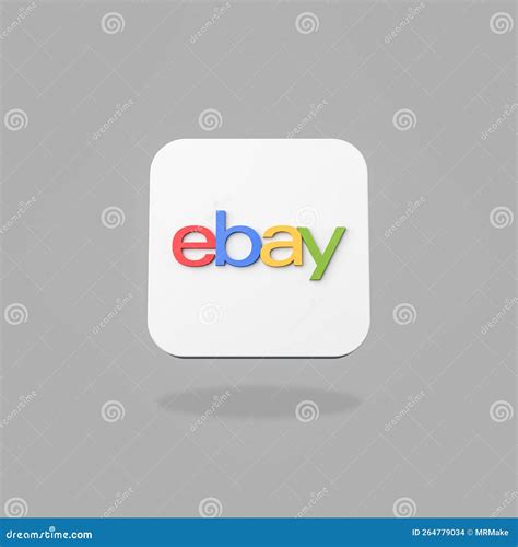 Ebay App Icon on Flat Gray Background Editorial Stock Image ...