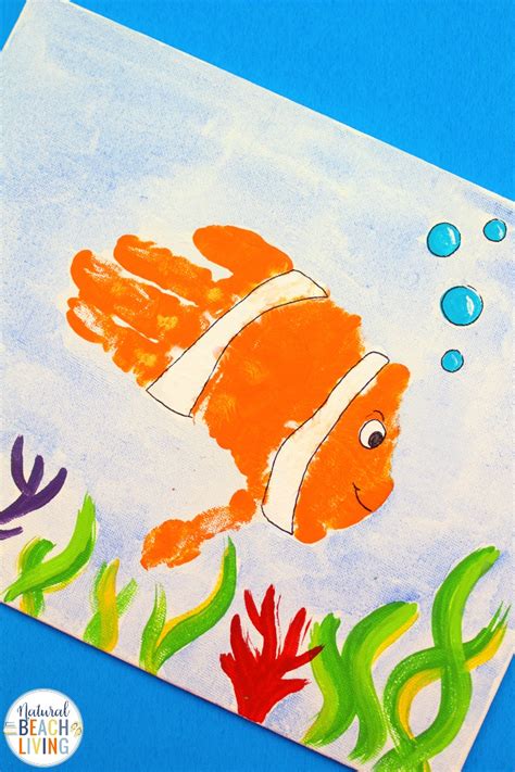 Handprint Fish Crafts for Preschoolers - Easy Under the Sea Activities - Natural Beach Living