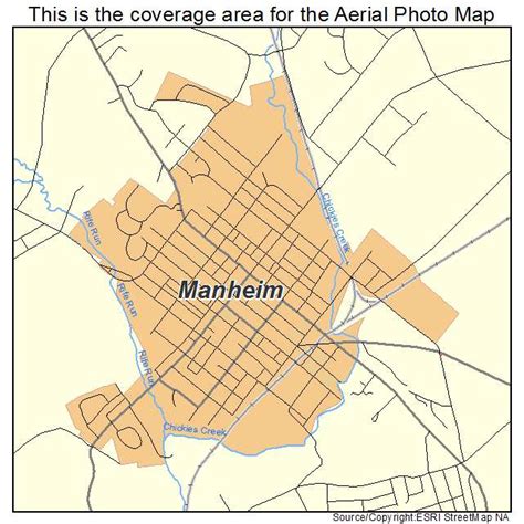 Aerial Photography Map of Manheim, PA Pennsylvania