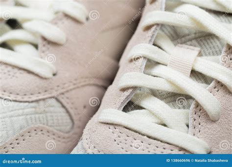 Sport Shoes with White Laces Stock Photo - Image of athletic, lifestyle ...