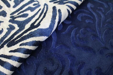 Maxwell Fabric Cobalt Blue Cut Velvet Upholstery Fabric - Etsy