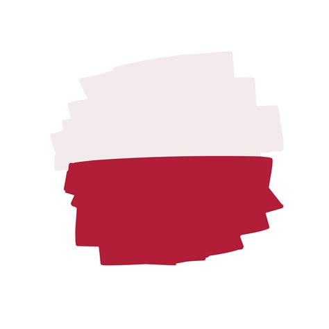 Flag Of Poland. Eastern european. Stylized icons. Brush texture. White ...