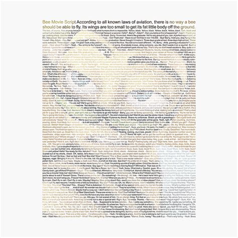 "Bee Movie Script (you can read it: Check Description For Details ...