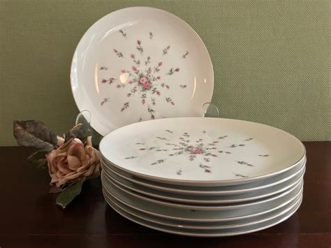 Vintage Harmony House Rosebud China plates, set of 8, Rosebud plates ...