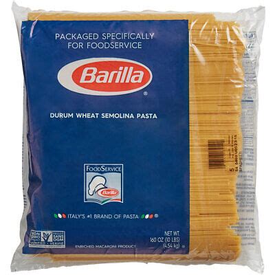 Barilla Large 10 lb. Bag Spaghetti Pasta, Durum Wheat Semolina | eBay