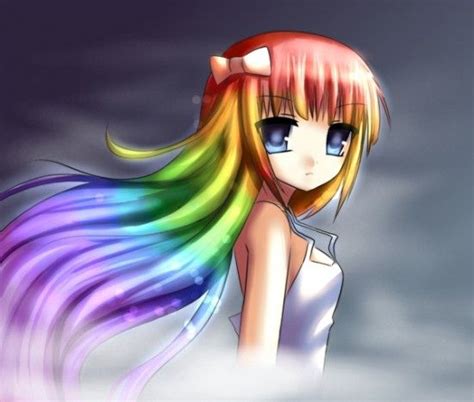 spirit of the rainbow by Amuria 550x467 21 Beautiful Rainbow Inspirations | Anime hair color ...