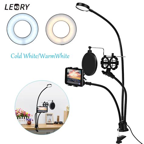 Newest Selfie Ring Light with Clamp Cell Phone Holder Stand Pad for ...