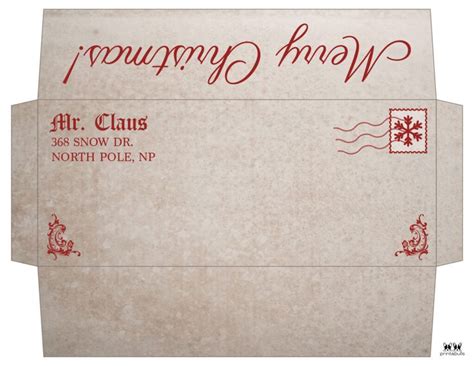 Printable Santa Envelope Template-Page 5 | Christmas envelope template, Envelope template ...