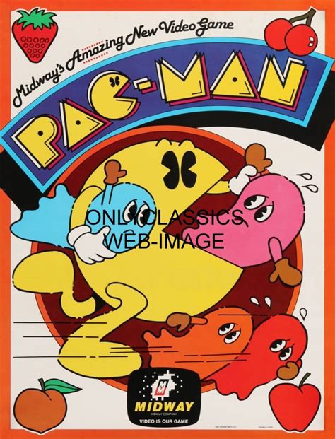 1980 PAC-MAN CLASSIC POSTER ICONIC POP CULTURE VINTAGE VIDEO GAME ...