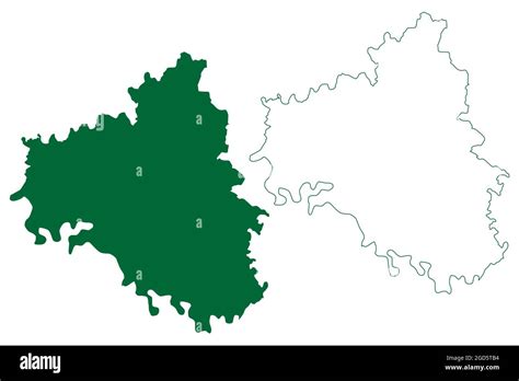 Firozabad district (Uttar Pradesh State, Republic of India) map vector ...