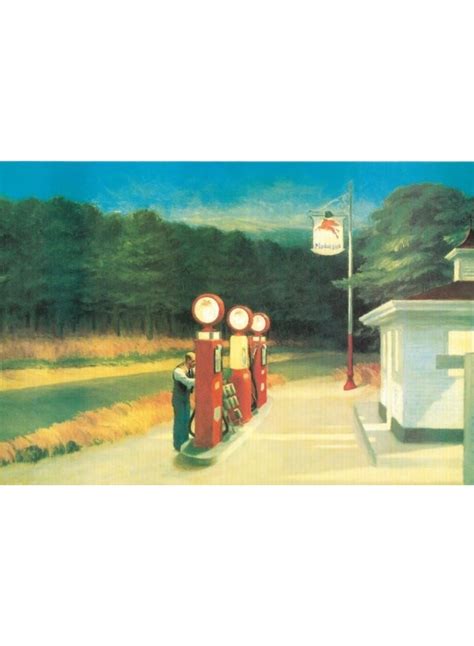 Artists Cards Gas Station by Edward Hopper 140x 180mm card - Water ...