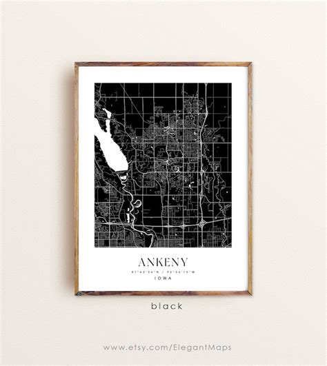 Ankeny Iowa Map Ankeny IA Map Ankeny City Print Ankeny - Etsy