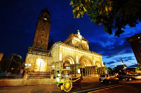 File:Manila Cathedral Night Fall.JPG