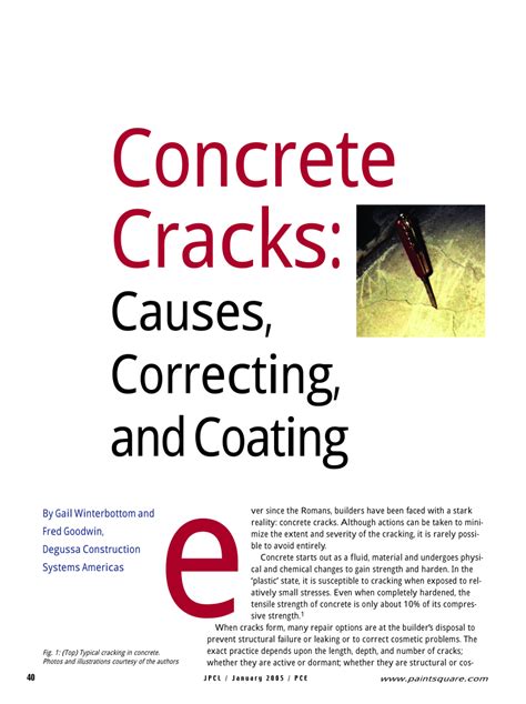 (PDF) Concrete cracks: Causes, correcting, and coating