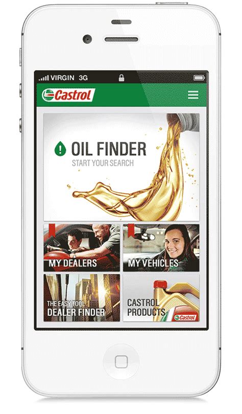 Castrol Oil Selector - mobile app | Behance