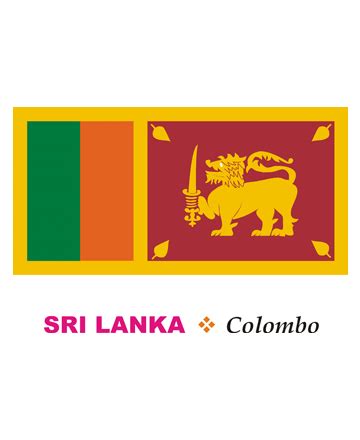 Sri Lanka Flag Coloring Pages for Kids to Color and Print