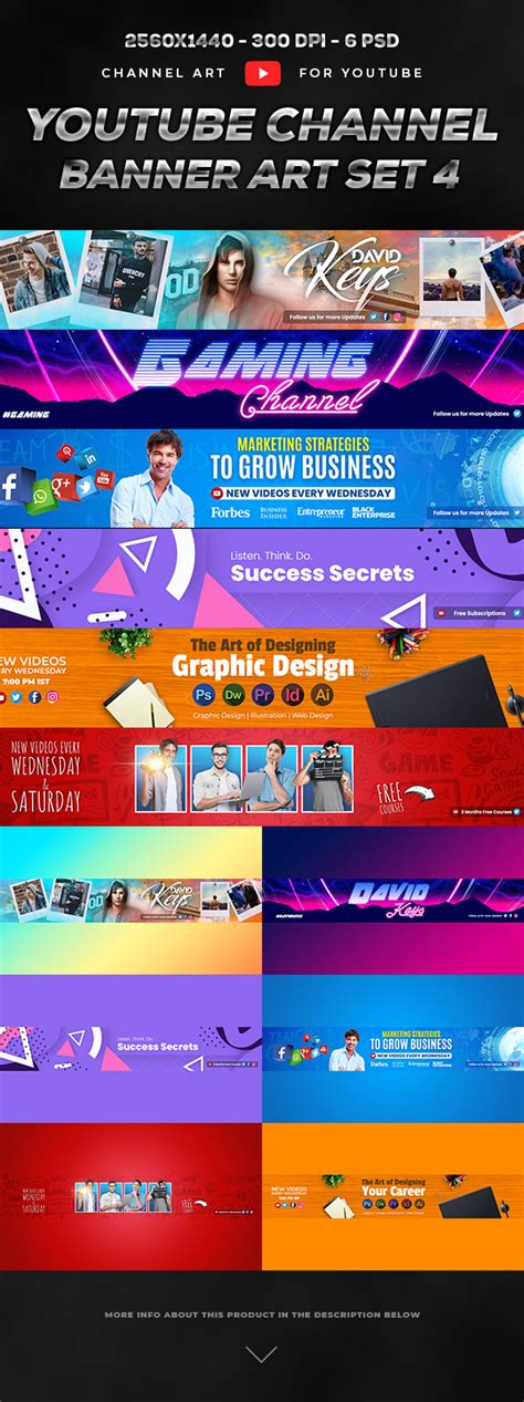 Youtube Banner Set 4 on Behance