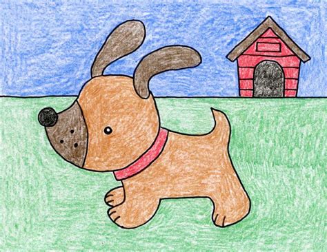 How to Draw a Cute Puppy (Art Projects for Kids) | Puppy art, Dog ...