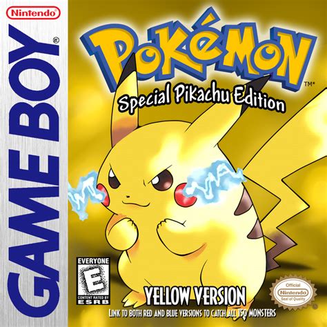 Pokemon Yellow Version (Game Boy) HQ Box Art by JadeLune on DeviantArt