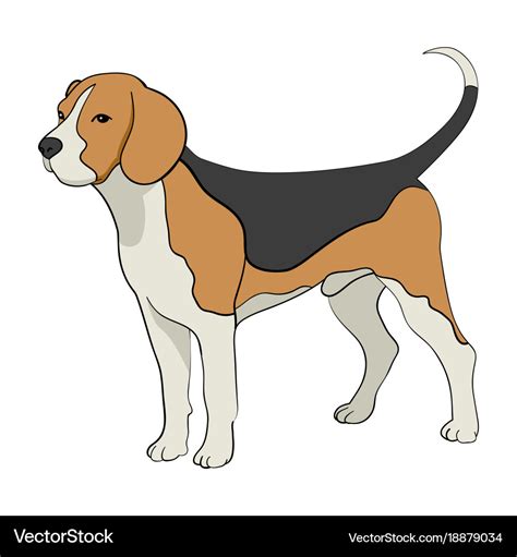 Cartoon of beagle dog Royalty Free Vector Image