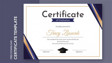 Graduate Certificate Free Google Docs Template - gdoc.io