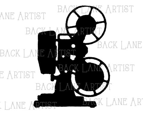 Vintage Film Movie Projector Silhouette Clipart Lineart | Etsy