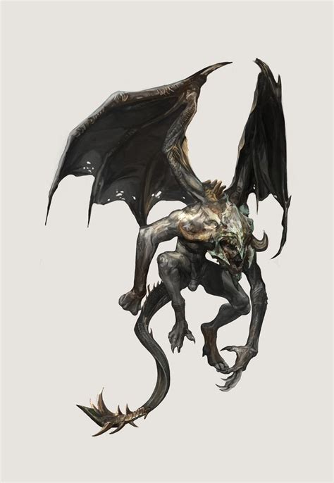 ArtStation - Gargoyle(2014), yune sunghan | Fantasy monster, Dark fantasy art, Gargoyles