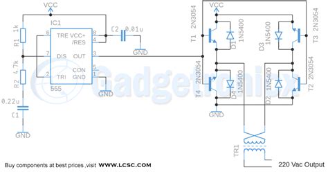 Square wave Inverter Circuit - Gadgetronicx