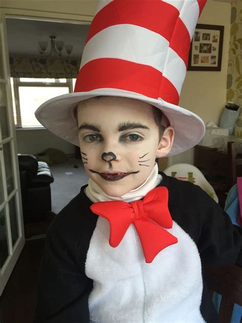 Cat in the hat costume and makeup for world book day | Book week ...