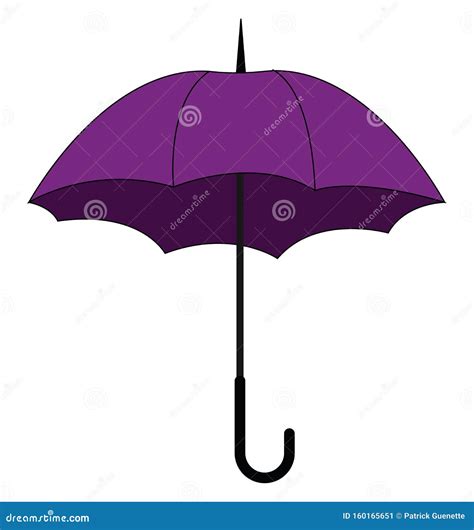 Purple Umbrella, Vector or Color Illustration Stock Vector - Illustration of black, vector ...