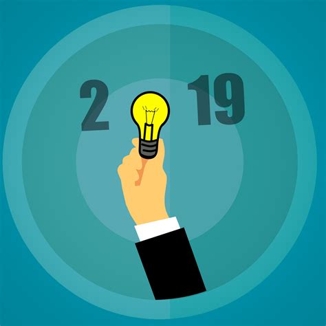 Happy New Year, Ideas, 2019,bulb, Free Stock Photo - Public Domain Pictures