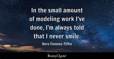 Hero Fiennes-Tiffin - In the small amount of modeling work...