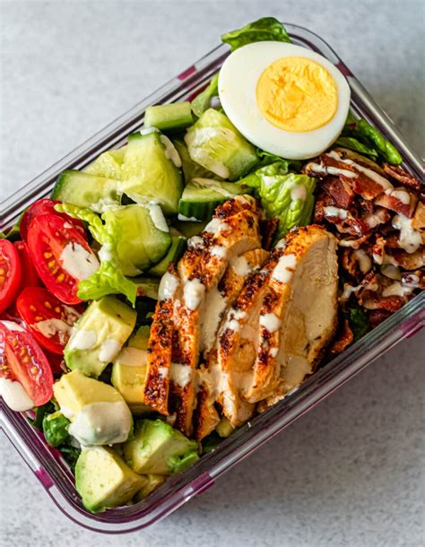 Easy Cobb Salad Meal Prep - All the Healthy Things