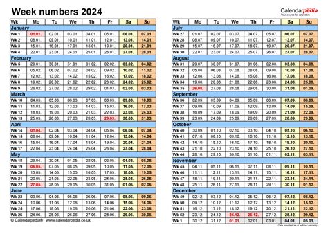 Free Printable 2024 Calendar With Week Numbers - Printable Online