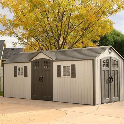 20 x 8 Dual Entrance Plastic Shed by Lifetime - Berkshire Garden Buildings