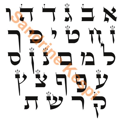 Torah Letters Hebrew Alphabet-png File-10x10 Each | Etsy