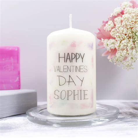 personalised valentines day candle by olivia morgan ltd ...