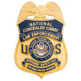 National Concealed Carry RETIRED POLICE OFFICER badge. EP-156