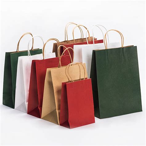 Colored Kraft Paper Shopping Bags - Bavora