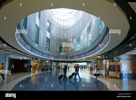 George Bush Intercontinental Airport terminal in the morning, Houston ...