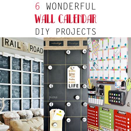 6 Wonderful DIY Wall Calendar Projects | The Cotteage Market