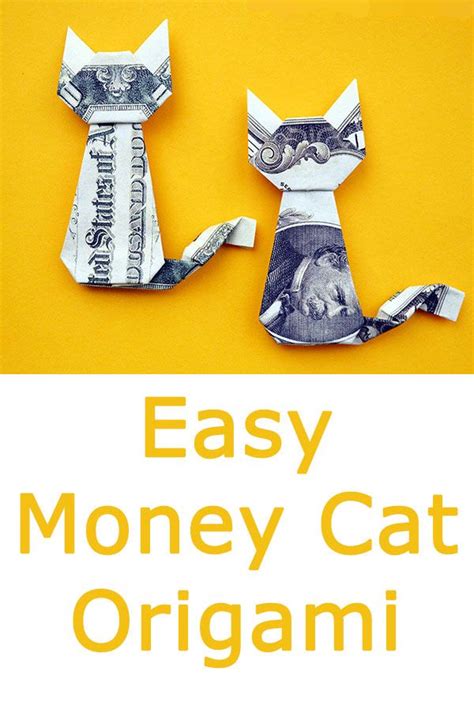 EASY Money CAT | Origami Dollar Gift Idea | Animal Tutorial DIY Today I ...