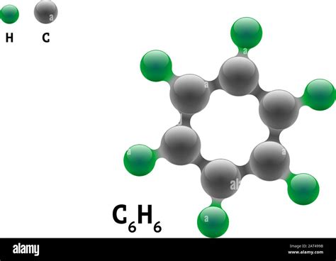 Benzine molecule Stock Vector Images - Alamy