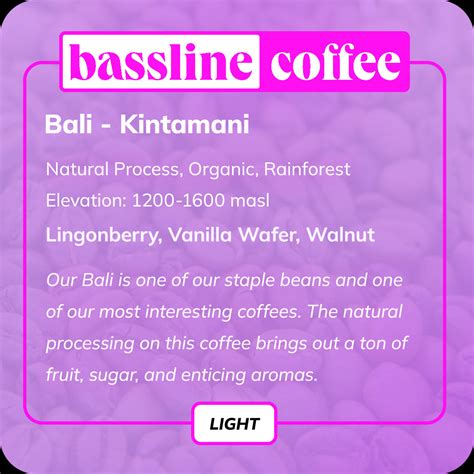 Bali Organic | Indonesia | Light Roast Coffee – Bassline Coffee