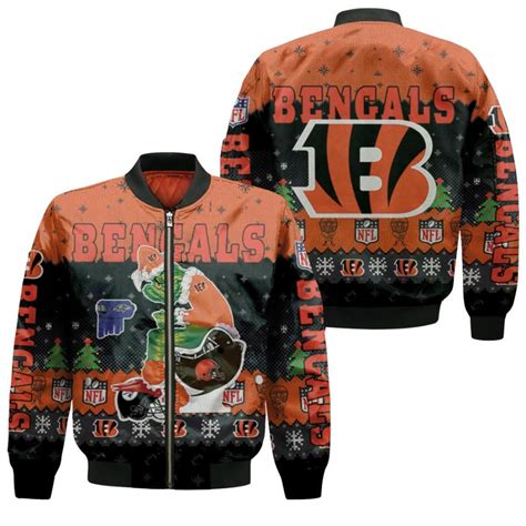 Santa Grinch Cincinnati Bengals Sitting on Browns Ravens Steelers ...