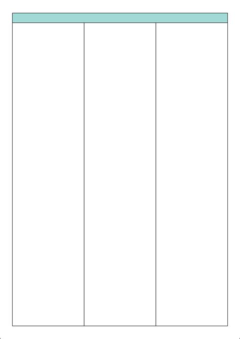 Blank Columns Templates - 10 Free PDF Printables | Printablee