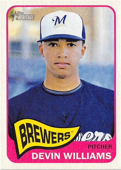 Devin Williams baseball card rookie (Milwaukee Brewers) 2014 Topps ...