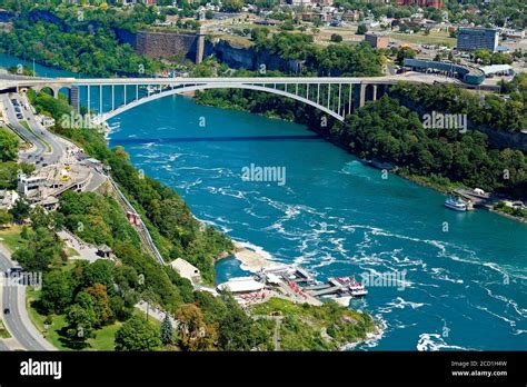 Rainbow International Bridge Niagara Falls Border crossing between Canada and United States of ...